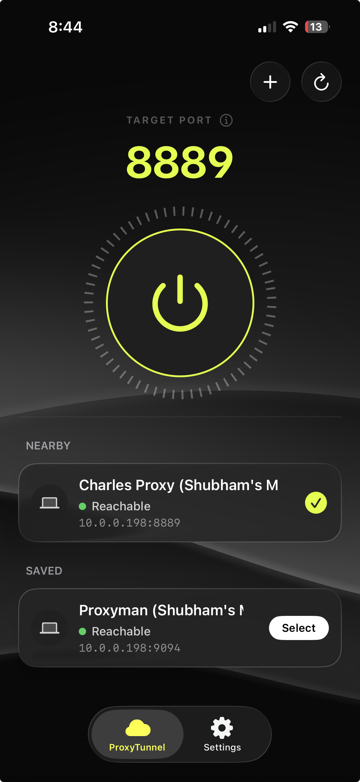 ProxyTunnel: one-tap proxy connect for iOS debugging